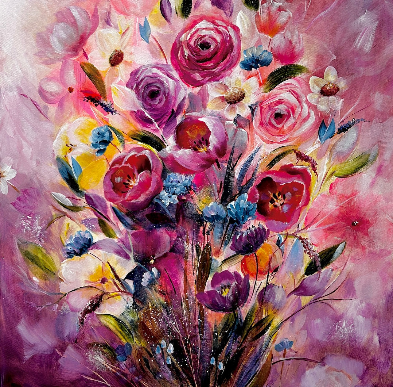Original Floral Vibrant Artwork