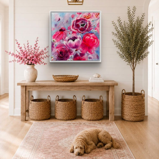 'Breezy Blooms' (Print On Stretch Canvas)