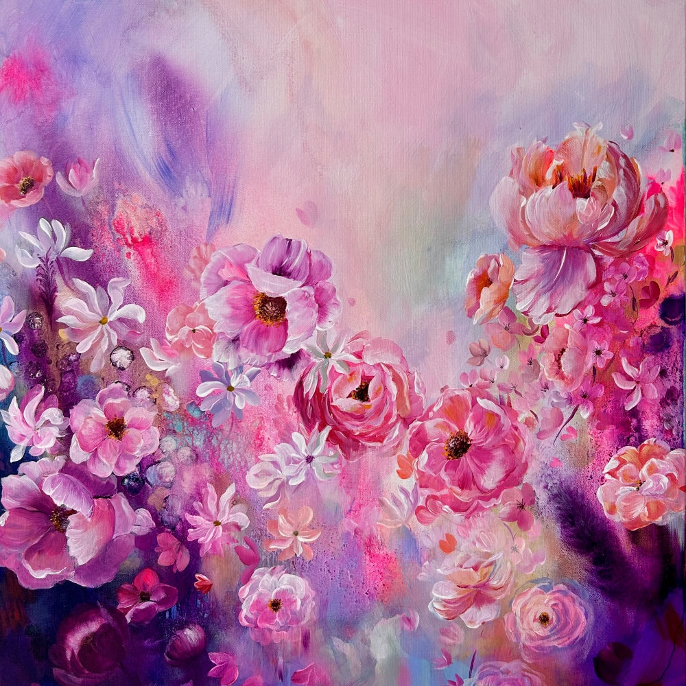 Pink Floral Wall Art