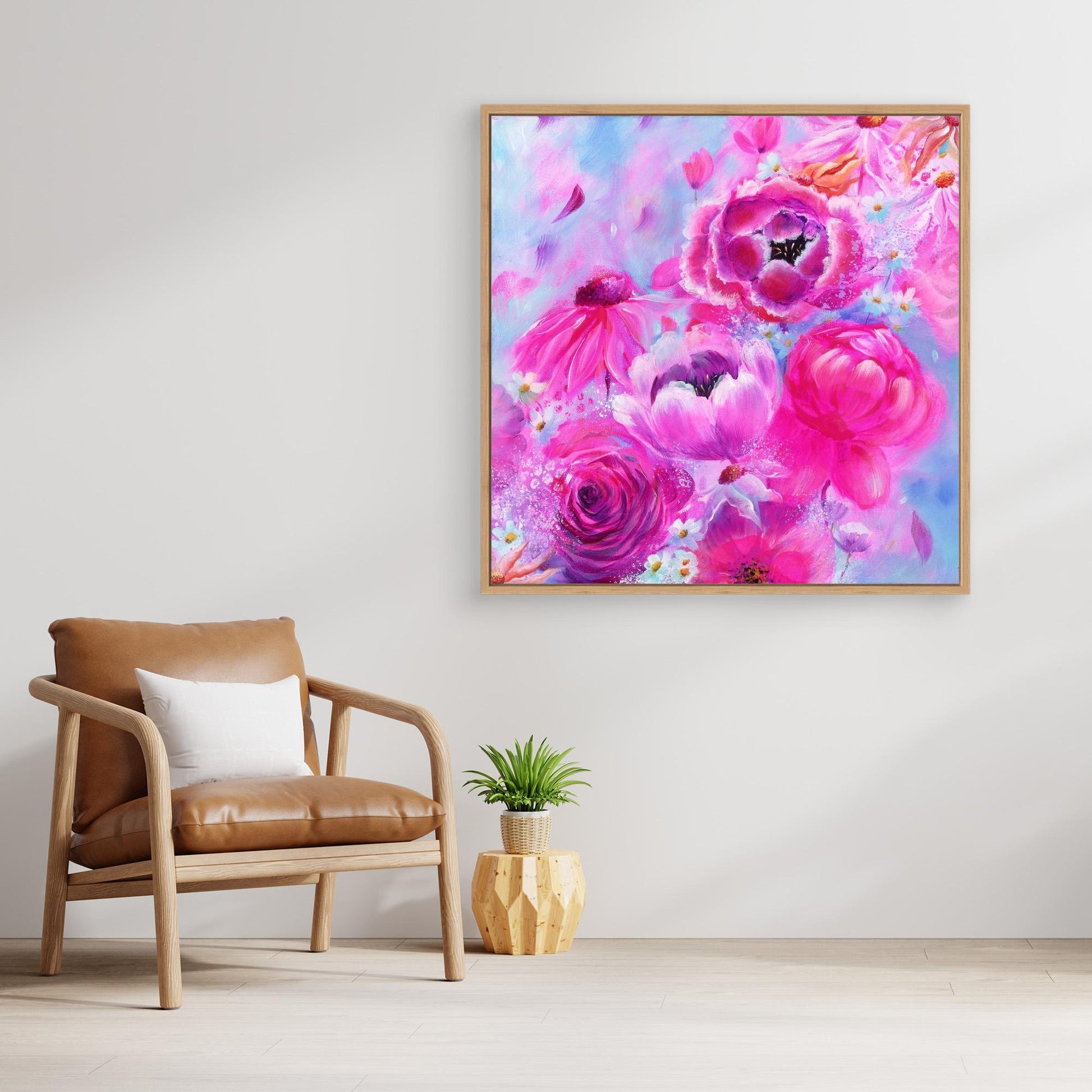 'Breezy Blooms' (Print On Stretch Canvas)