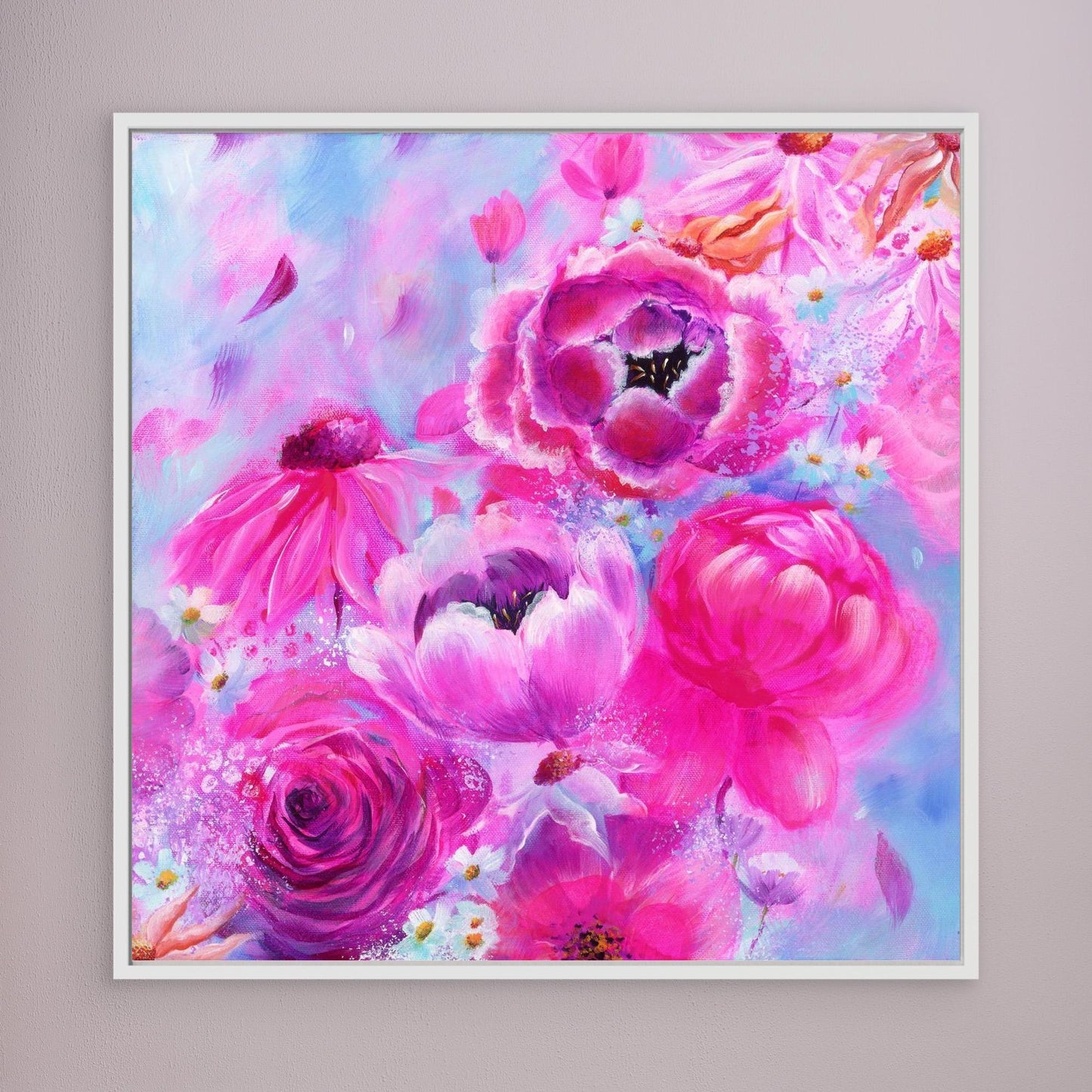 'Breezy Blooms' (Print On Stretch Canvas)