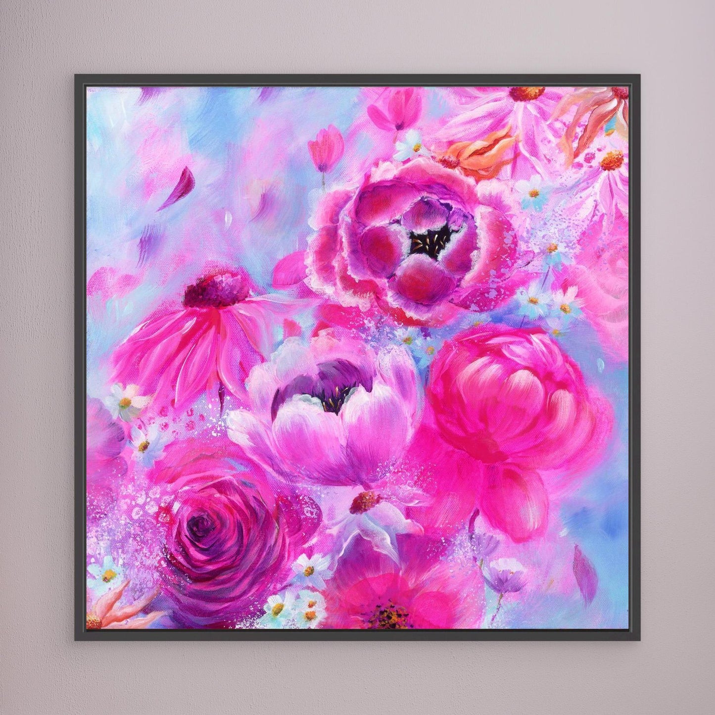 'Breezy Blooms' (Print On Stretch Canvas)