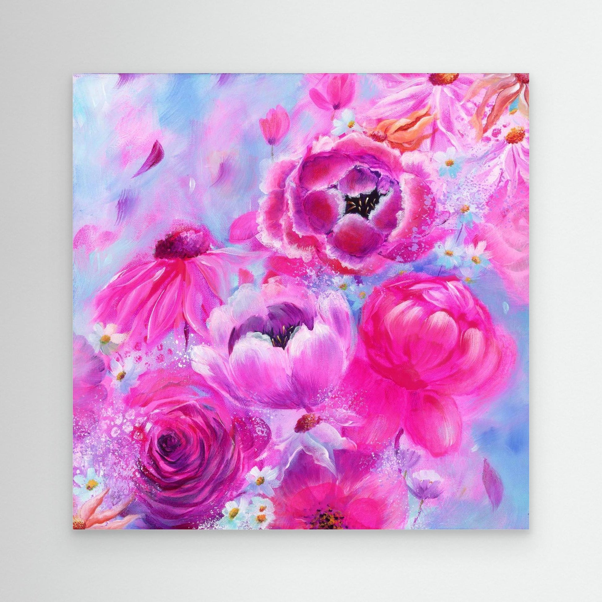 'Breezy Blooms' (Print On Stretch Canvas)