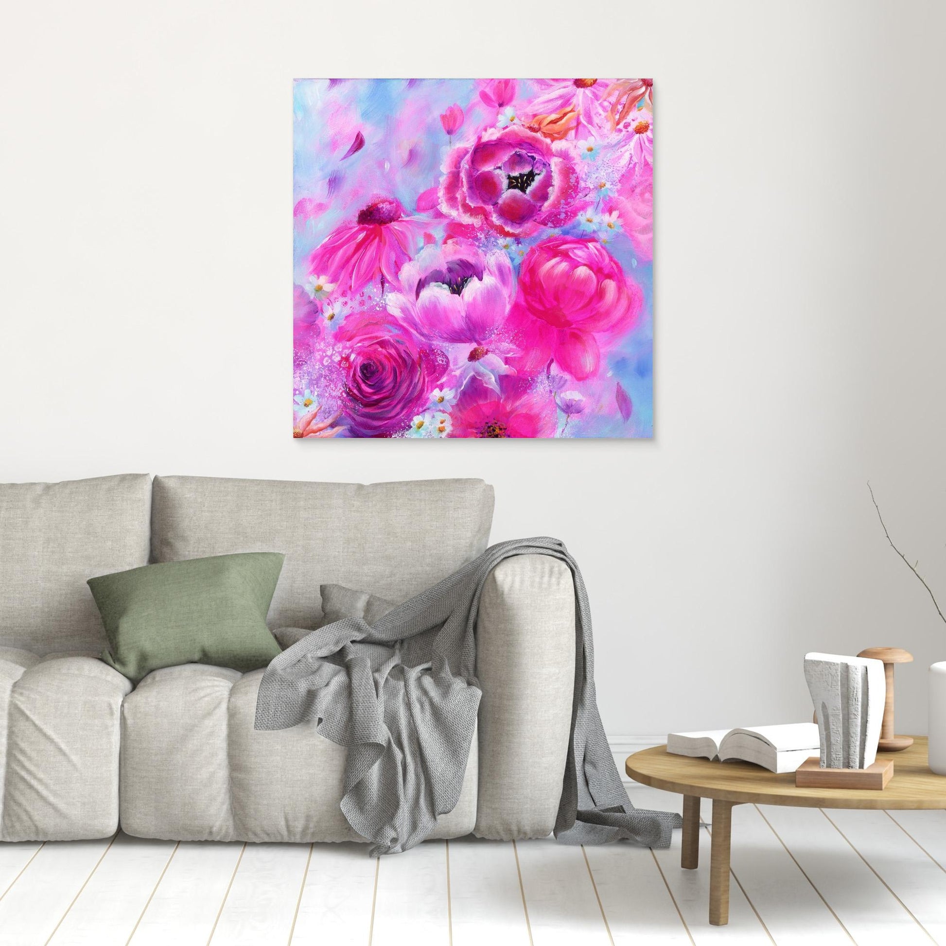 'Breezy Blooms' (Print On Stretch Canvas)
