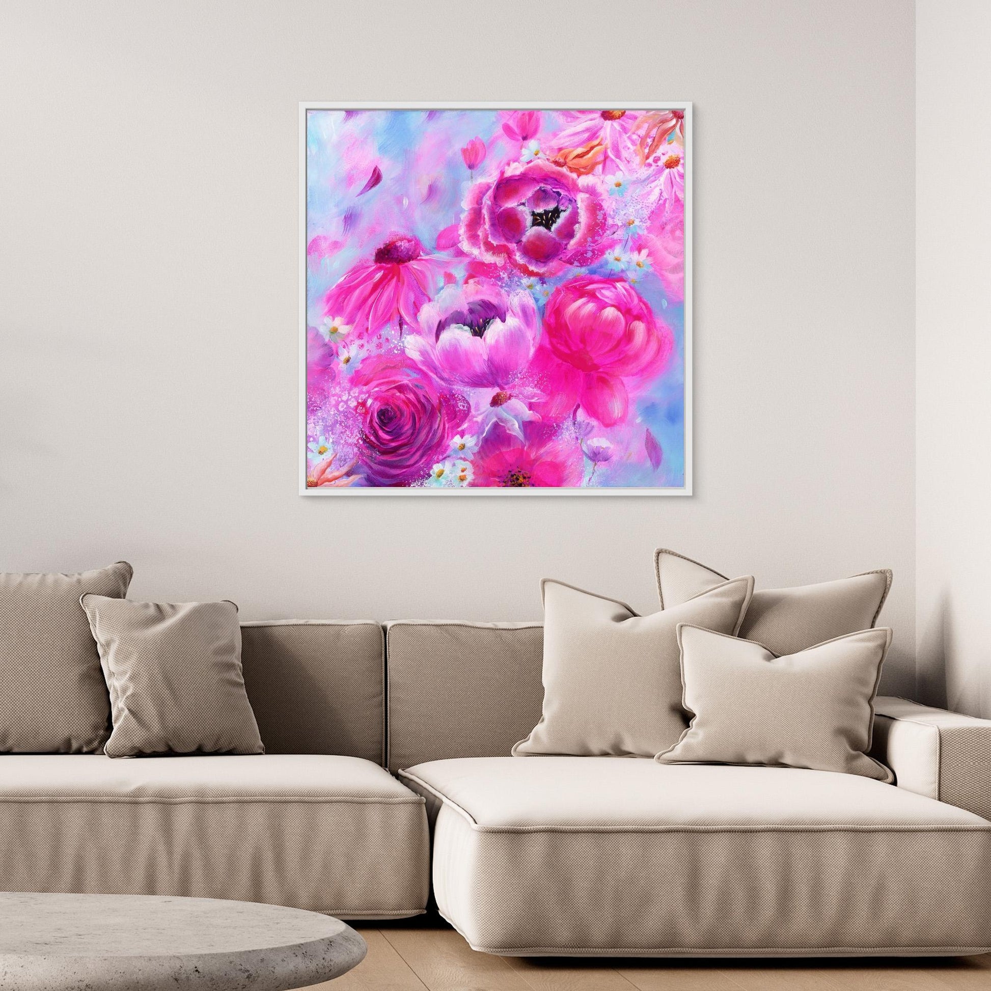 'Breezy Blooms' (Print On Stretch Canvas)