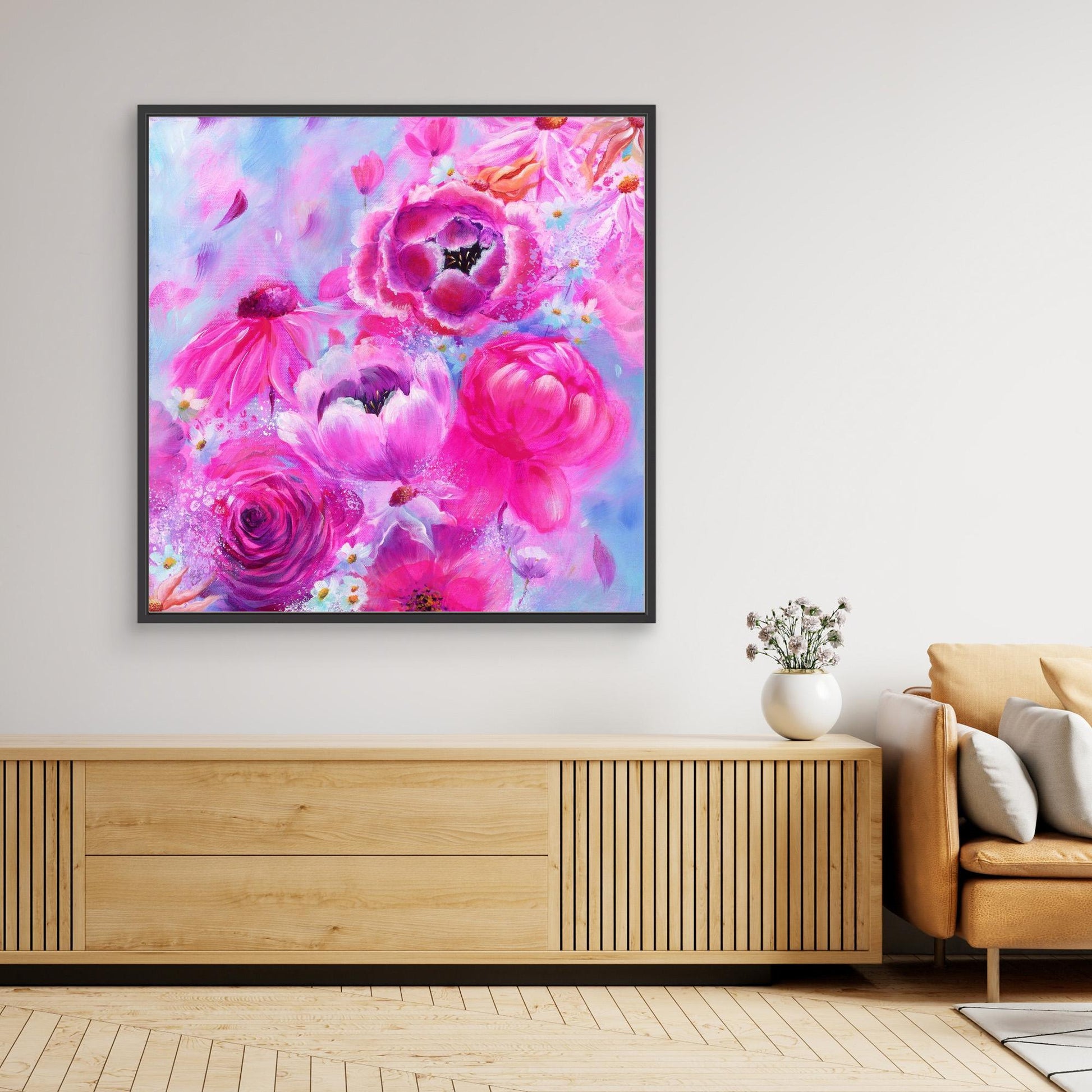 'Breezy Blooms' (Print On Stretch Canvas)
